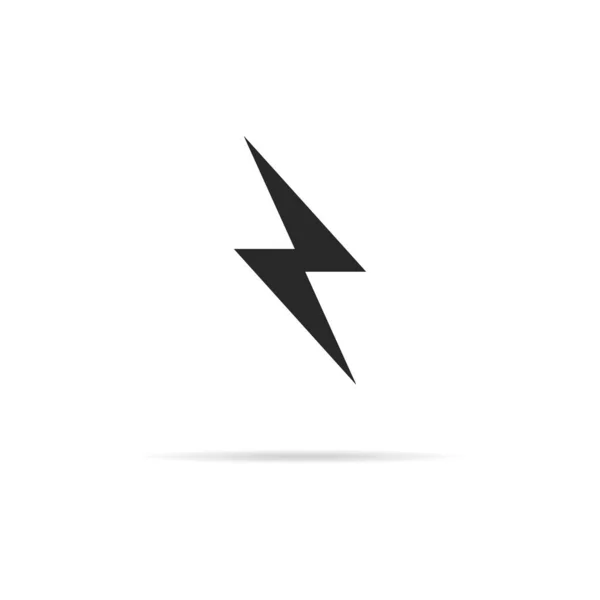 Flash-Symbol mit Schatten einfaches Design — Stockvektor