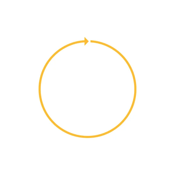 Icono de flecha de línea de círculo infografía — Archivo Imágenes Vectoriales
