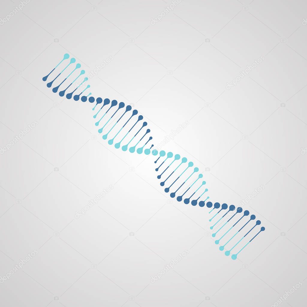 Dna icon isolated on grey background