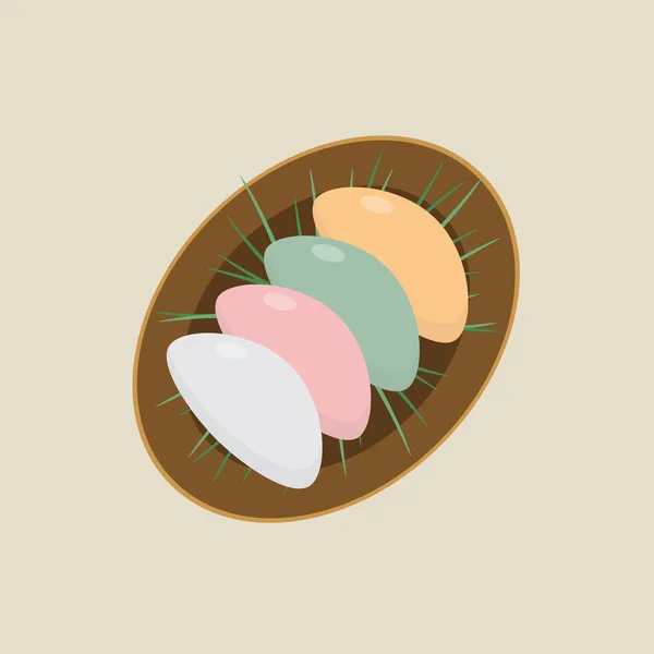 菜盘上的铜饼图标 — 图库矢量图片