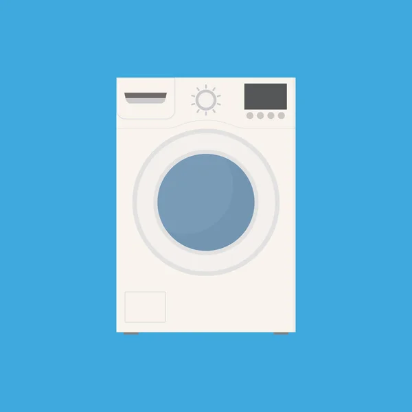Washing machine icon flat style — Stock Vector