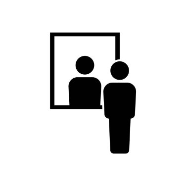 Erkekler ayna simgesine bakar