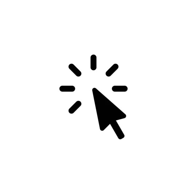 Haga clic aquí icono de flecha símbolo — Archivo Imágenes Vectoriales