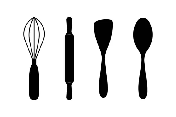 Narzędzia kuchenne zestaw ikon narzędzi — Wektor stockowy