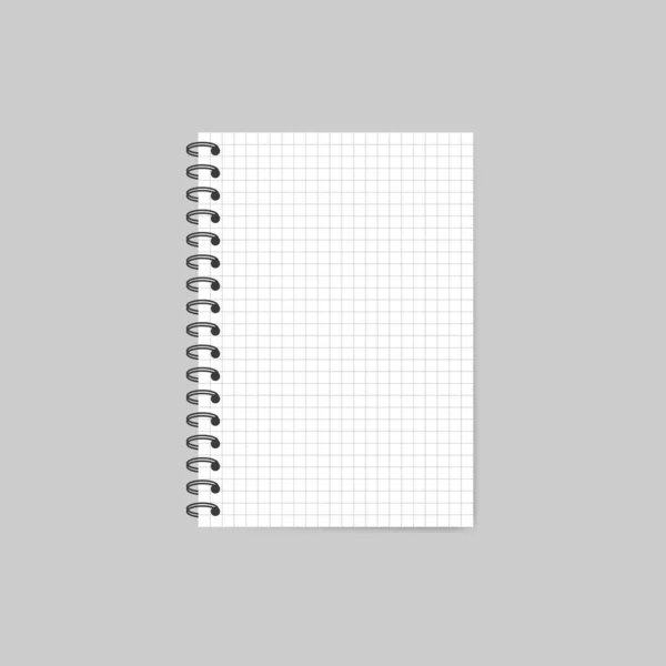 Notebook with shadow isolated on grey background — 스톡 벡터