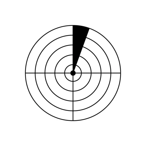 Radar pictogram eenvoudige ontwerp lijn stijl — Stockvector