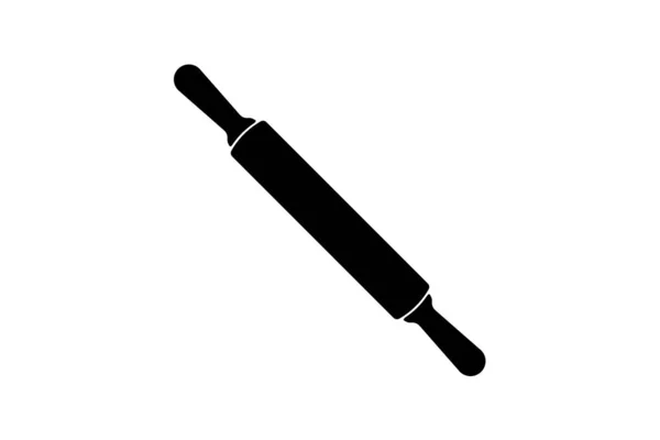 Rolling pin pictogram platte stijl — Stockvector