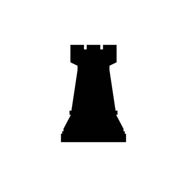 Schaken toren pictogram eenvoudig ontwerp — Stockvector