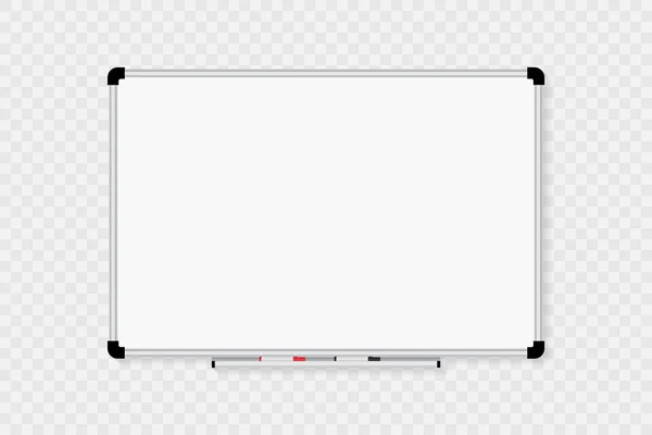 Whiteboard isolated on transparent background — Stock Vector