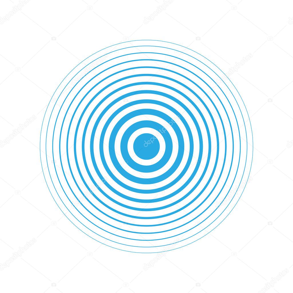 Radar icon blue color simple design