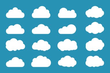 Bulutlar simgesi düz biçim basit tasarım