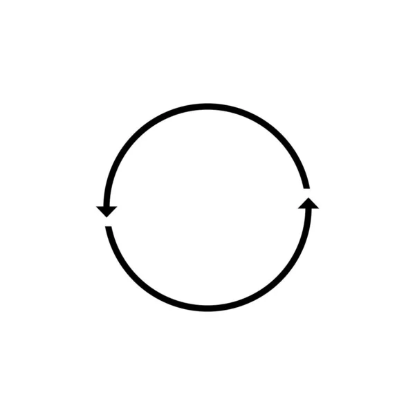 Ícone Ciclo Rotação Seta Design Simples Vetor —  Vetores de Stock