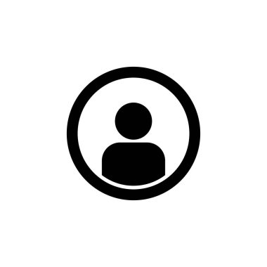 Avatar Adam simgesi basit tasarım. Vektör