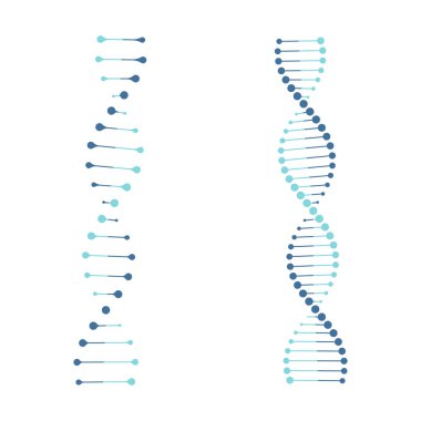 DNA simgesi basit bir tasarım ayarladı. Vektör Eps10
