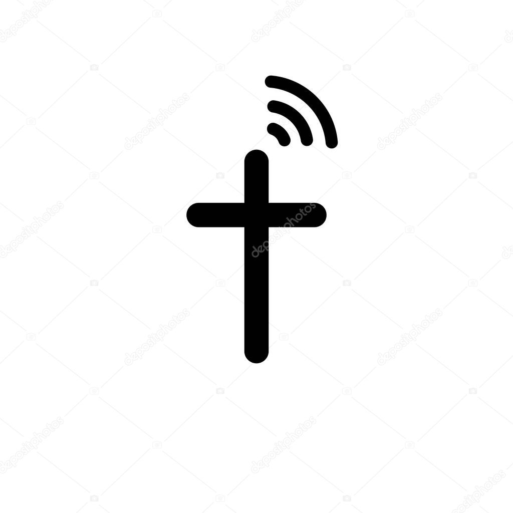 Online church icon simple design. Vector eps10