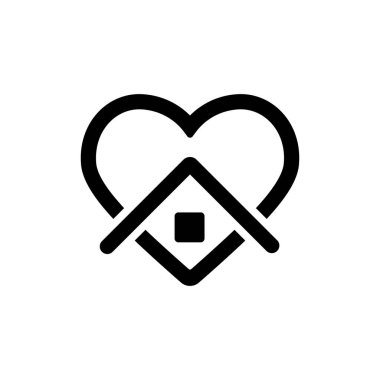 Evde simge sembolü olarak kal Basit tasarım