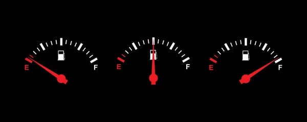 Fuel Gauge Icon Set Simple Design — Stock Vector