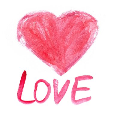 Renkli kalple suluboya desen. Aşk. Pembe, kadınsı tasarımın hafif ve yumuşak renkleri. Paketleme, düğün, doğum günü, Sevgililer Günü, Anneler Günü için elle boyanmış romantik doku.