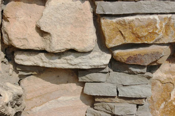 Textura Sin Costura Vieja Muro Piedra Parte Urbana Muro Piedra — Foto de Stock