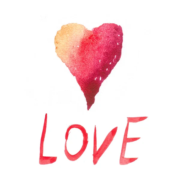 Motif Aquarelle Avec Des Cœurs Colorés Réguliers Amour Teintes Claires — Photo