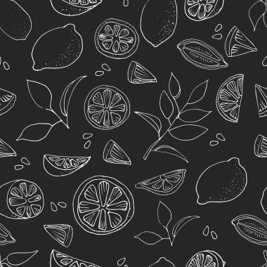 Güzel limon çizimi olan parlak yaz karalamaları. Ne?