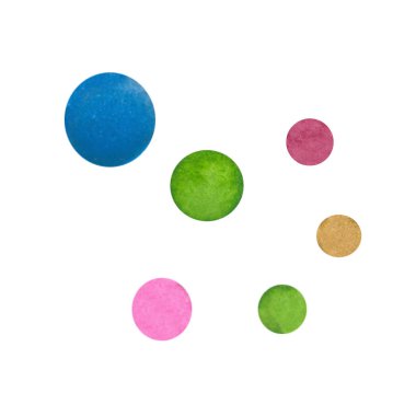 Paint a circle of watercolor for the text message background. Co