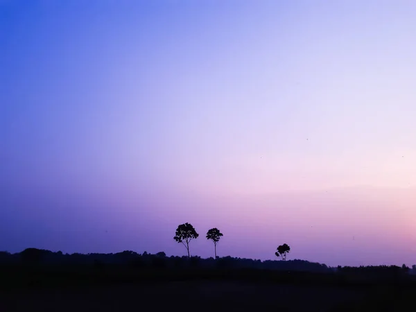 Ινδική Γεωργίας Χωριό Κατά Ηλιοβασίλεμα Περιβάλλον Του Χωριού Και Χρωματισμό — Φωτογραφία Αρχείου