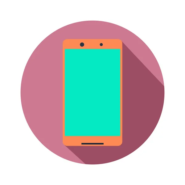 Smartphone Symbol Mit Schatten Farbige Handy Cartoon Flachen Stil Für — Stockvektor