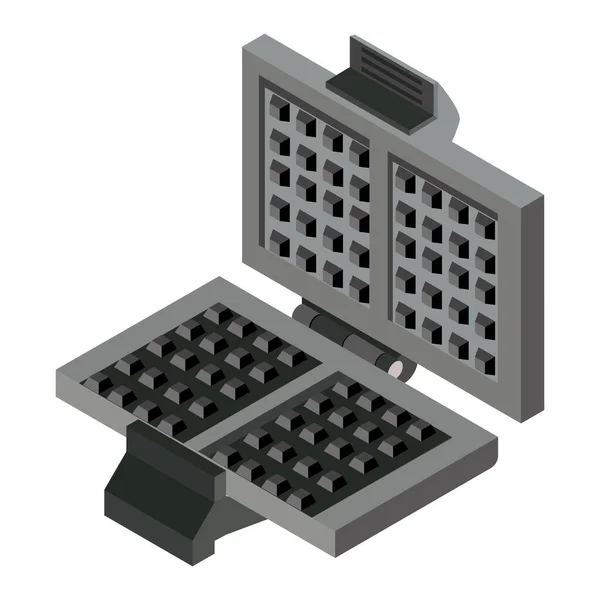 Waffle Hierro Estilo Isométrico Icono Del Vector Para Diseño Abra — Archivo Imágenes Vectoriales