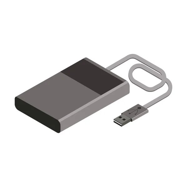 Vector Icons External Hard Drive Isometric Illustration Your Design Isolate — Stock Vector