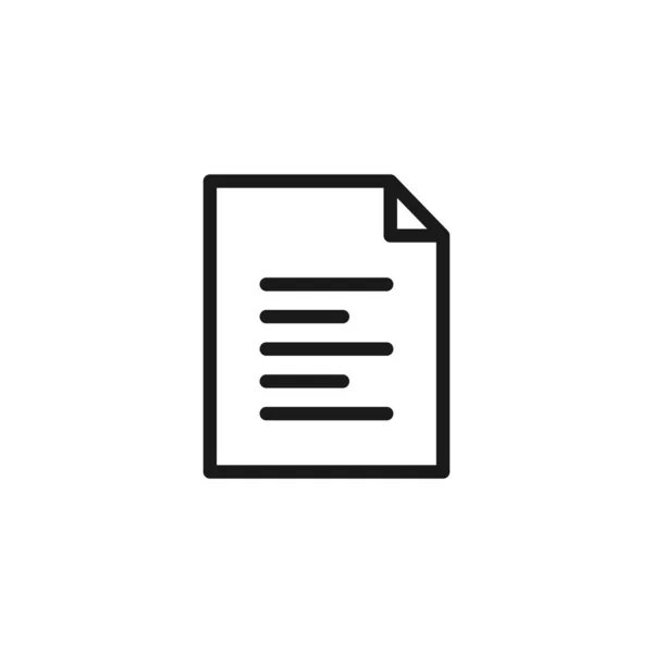 Εικονίδιο εγγράφου. Αρχείο, κείμενο, ένα φύλλο χαρτιού. Pdf, σύμβολο έγγραφο για τις σύγχρονες ιστοσελίδες και τα κινητά σχέδια UI app. — Διανυσματικό Αρχείο
