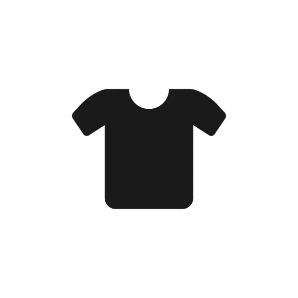Semplice icona della maglietta. T-shirt tinta unita, t-shirt nera sportiva per moderni siti di e-commerce e design di app per dispositivi mobili . — Vettoriale Stock