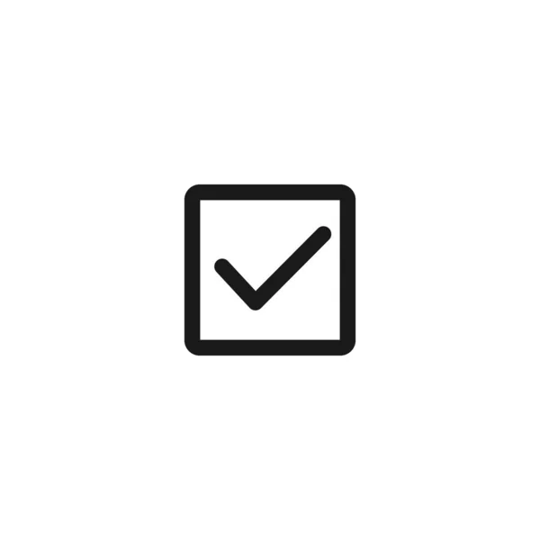 Checkbox, Aangevinkt pictogram illustratie. Checkbox concept voor moderne mobiele en web Ui ontwerpen. — Stockvector