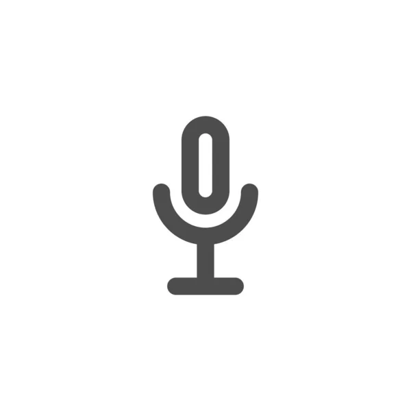 Microfoon icoon. Radio mic icon, Voice assistant concept voor moderne muziek, radio en voice calling toepassingen. — Stockvector