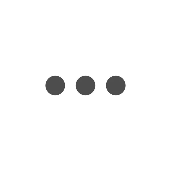 Icône signe Ellipsis dans un style branché. Icône à trois points. Options, Préférences, Menu, Plus de signes pour la conception moderne mobile et web UI / UX . — Image vectorielle