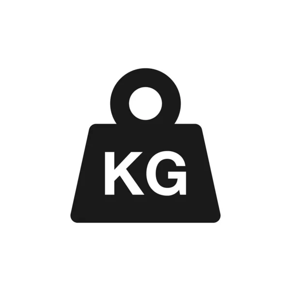 Icono de kilogramo. .. Unidad de peso icono. Icono Kg . — Archivo Imágenes Vectoriales