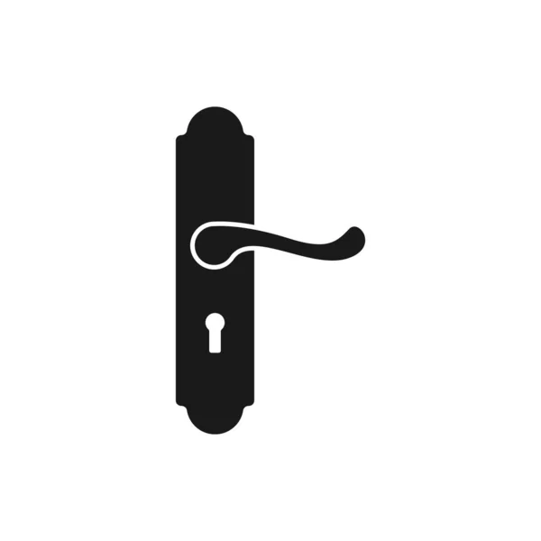ドアハンドルのアイコン。ドアのノブアクセスシンボル。家のドアロック、現代的なモバイルとウェブUIデザインのためのホテルの部屋のロックサインイラスト. — ストックベクタ