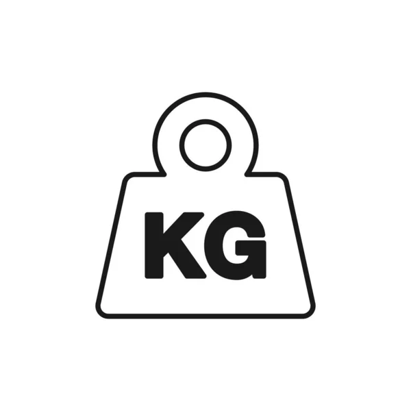 Icono de kilogramo. .. Unidad de peso icono. Icono Kg . — Vector de stock