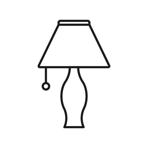 골자 스타일의 침대 램프 아이콘. 침실 램프 아이콘. 책상 램프, 완벽 한 모바일 및 웹 개념을 위한 테이블 램프. — 스톡 벡터