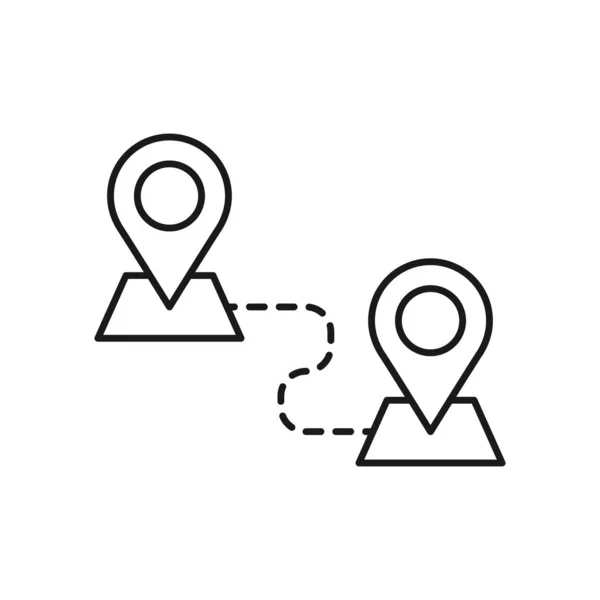 Εικόνα τοποθεσίας. Δύο πινακίδες Pin Απομονωμένες σε λευκό φόντο. Χάρτης πλοήγησης, GPS, κατεύθυνση, σύμβολα διαδρομής για τέλεια εφαρμογή για κινητά και σχεδιασμός ιστοσελίδας Ui. — Διανυσματικό Αρχείο