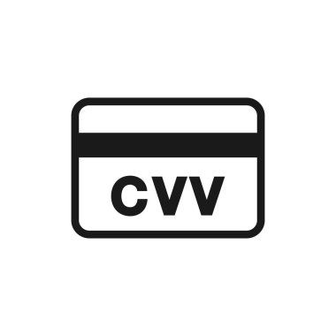 Banka / kredi kartı simgesinin Cvv 'si. Kredi kartı güvenlik kodu, doğrulama anahtar simgeleri. Finans, para kavramı.