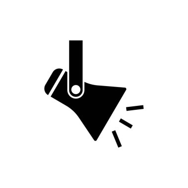 Spot ışığı simgesi. Sinema, film, web ve mobil konsept için ışık çizimi.