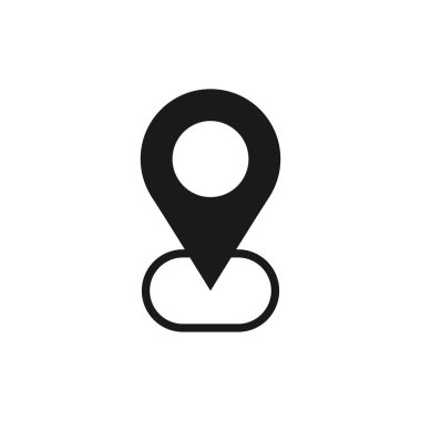 Konum, harita şifresi, GPS simgesi. Modern mobil ve web Ui tasarımı için harita çizelgesindeki konum işaretleyici.