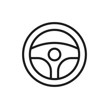 Direksiyon ikonu. Mükemmel mobil ve web Ui tasarımı için direksiyon, araba direksiyon çizimi