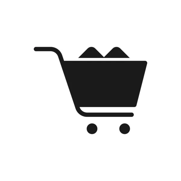 Ikona koszyka. Wózek spożywczy, wózek sklepowy. Symbol e-commerce dla nowoczesnych witryn internetowych i aplikacji mobilnych. — Zdjęcie stockowe