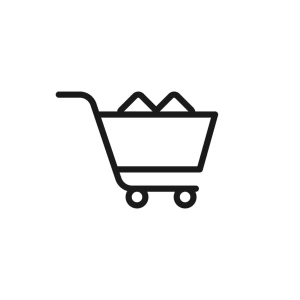 Warenkorb-Symbol. Einkaufswagen, Einkaufswagen. Einkauf, Einkaufszentren unterzeichnen. E-Commerce-Symbol für perfekte Online-Shopping-Webseiten und mobile Apps. — Stockfoto