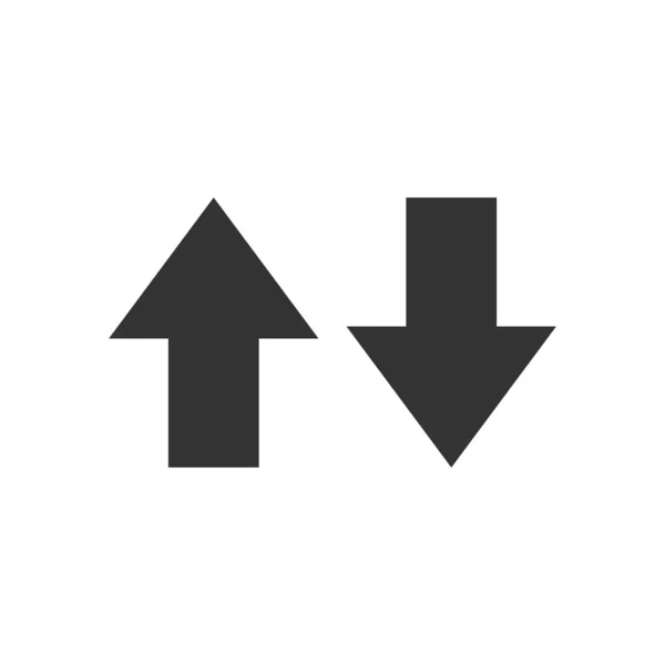 Icono de orden. Icono de flecha arriba y abajo. Símbolo de flechas para un perfecto concepto de interfaz de usuario móvil y web . — Vector de stock