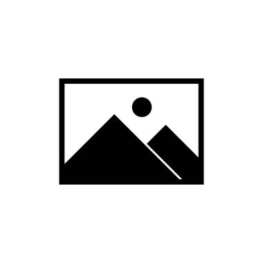 Satır biçiminde fotoğraf simgesi. Resim, resim sembolü. Mükemmel web ve mobil uygulama UI tasarımları için albüm işareti çizimi.