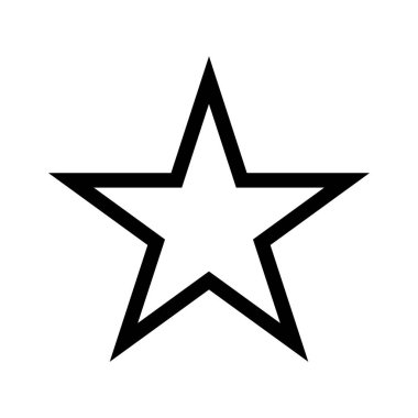 Yıldız simgesi hizasında. Derecelendirme yıldızı. Mükemmel web sitesi ve mobil uygulama UI tasarımları için favori, gözden geçirme imzası.