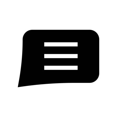 Konuşma balonu ikonu çizimi. Mesaj, sohbet, mesajlaşma sembolleri. Çevrimiçi iletişim, konuşma işareti. Modern biçim web ve mobil uygulamalar için sohbet balonu simgesi.